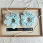 Gifty - Blue Sheer Star Mesh Ruffled Hair Scrunchie