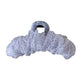 Beau - Polka Dot Mesh Ruffled Fabric Claw Clip