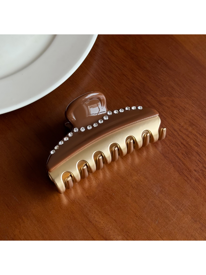 Beau - Vintage Acetate Line Detail Claw Clip