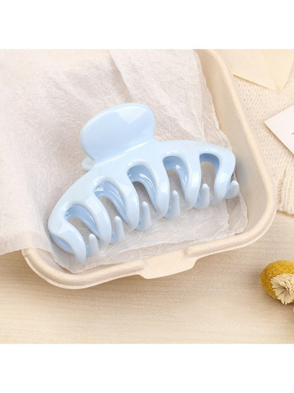 Beau - Solid Color Pumpkin Shaped Claw Clip