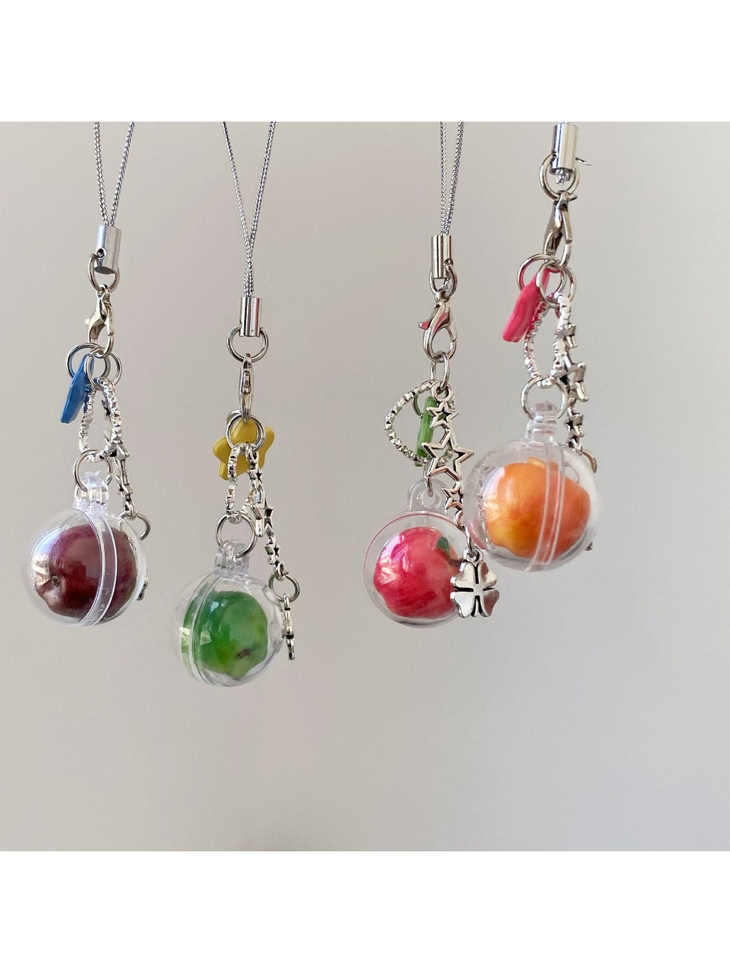 Keypus - Rounded Fruit Apple Decorative Accessory Keychain