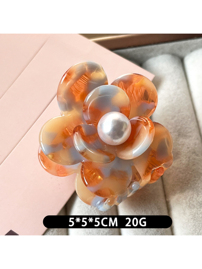 Beau - Sweet Camellia Ring Accent Acetate Claw Clip