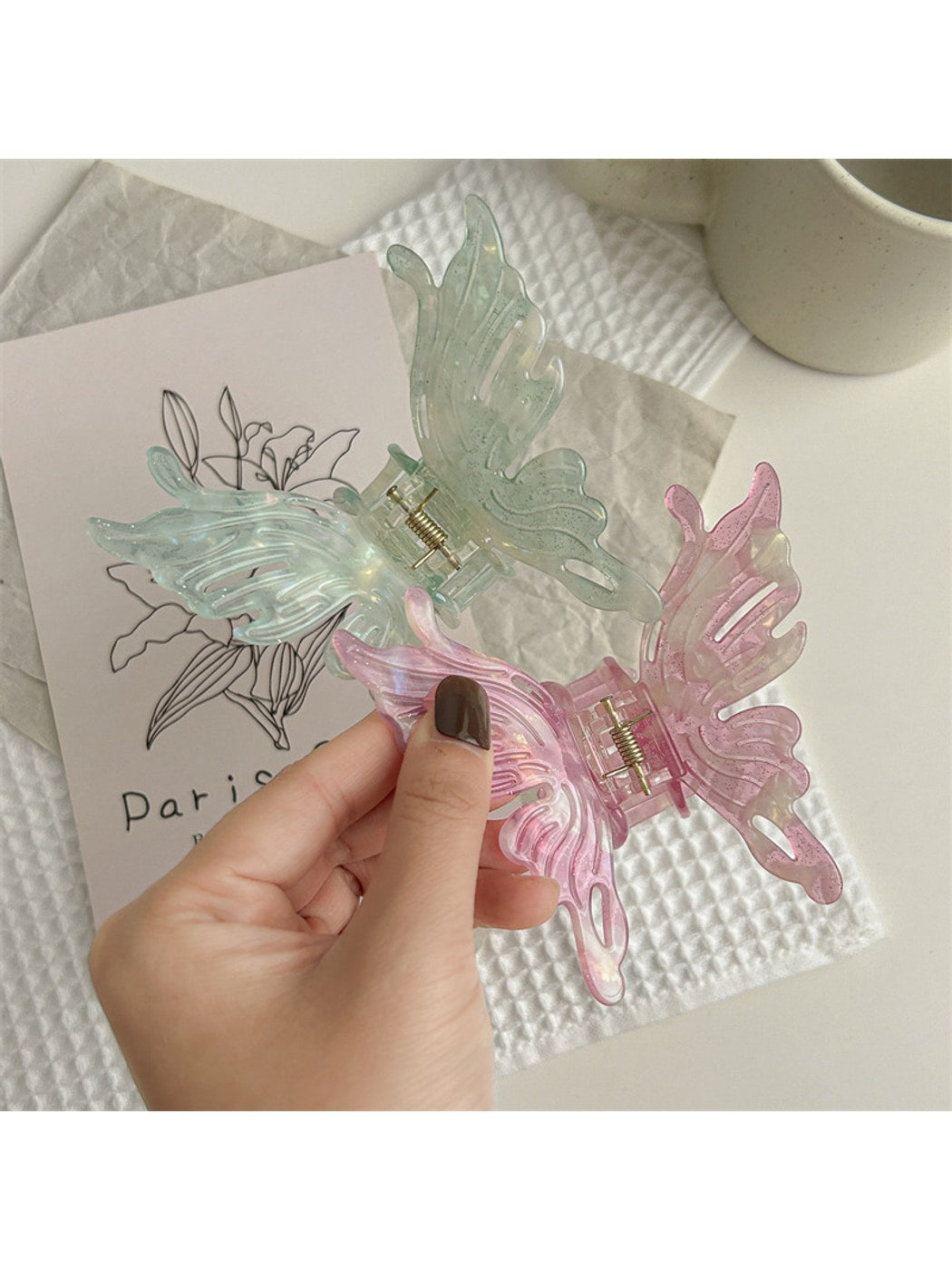 Beau - Elegant Acetate Fiber Butterfly Claw Clip
