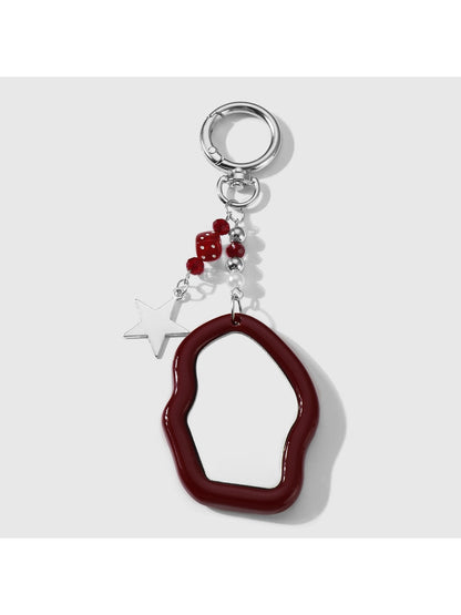 Keypus - Y2K Acrylic Bow and Mirror Charm Keychain