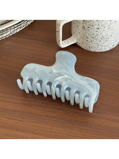 Beau - Marbled Plastic Geometric Line Claw Clip