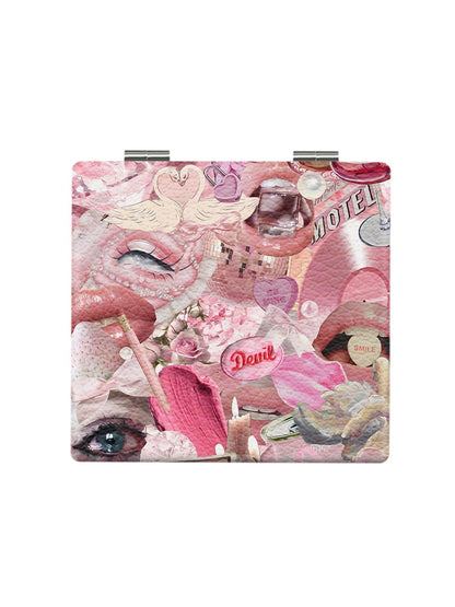 Mirroray - Y2K Collage Print Foldable Compact Mirror