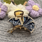 Beau - Floral Leaf Accent Alloy Claw Hair Clip