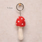Feltery - Colorful Felt Mushroom Keychain 3D Cute