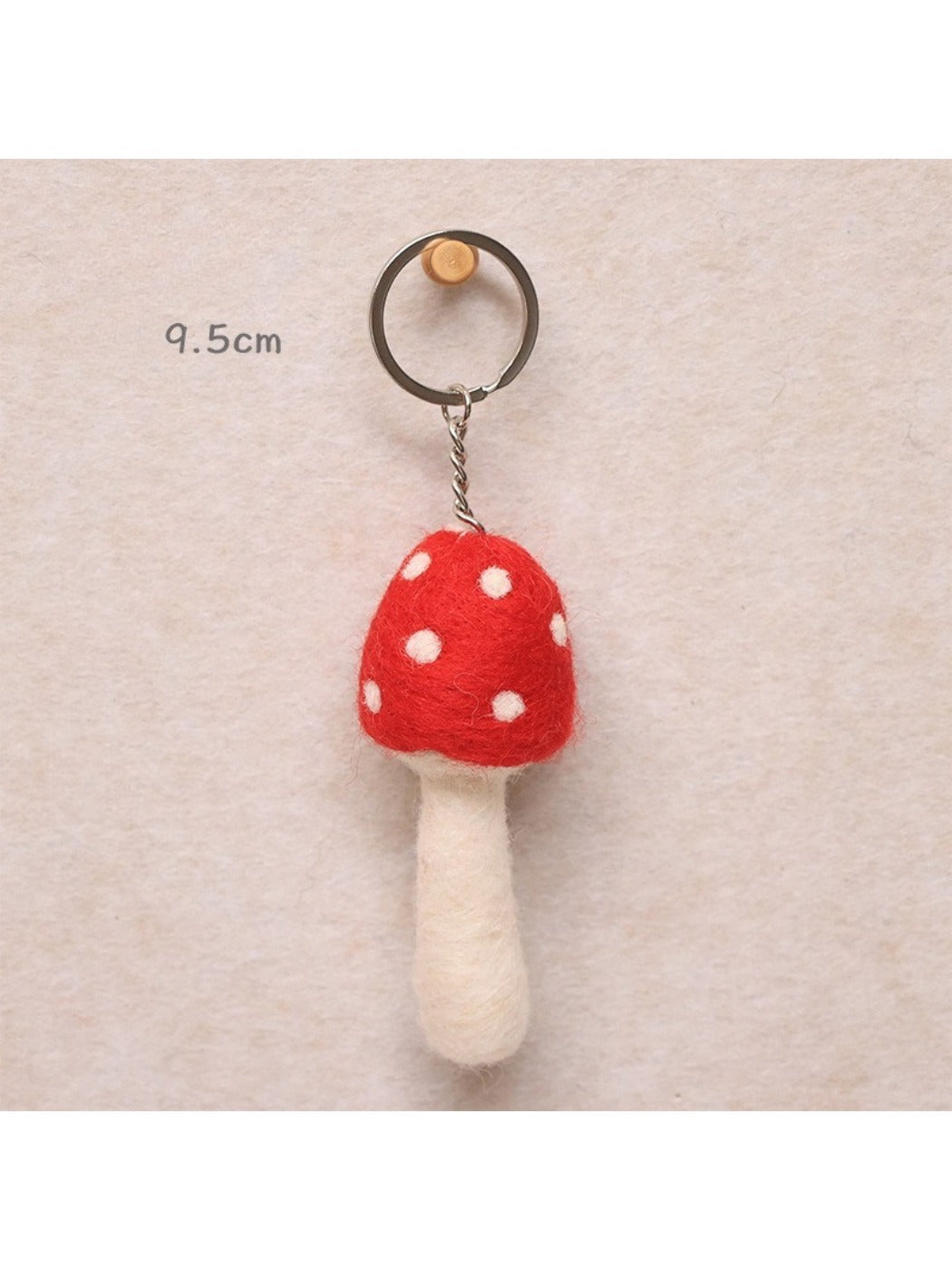 Feltery - Colorful Felt Mushroom Keychain 3D Cute