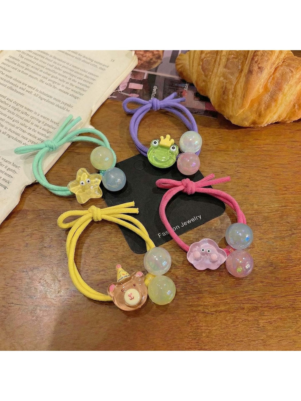 Gifty - Cartoon Double Bead Animal Shape Hair Tie