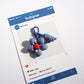 Keypus - Playful Denim Flower Keychain