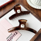 Beau - Leopard Pattern Plastic Geometric Claw Clip