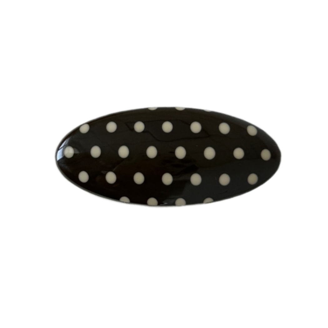 Beau - Polka Dot Oval Side Barrette