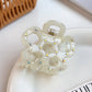 Beau - Openwork Flower Acetate Plate Claw Clip