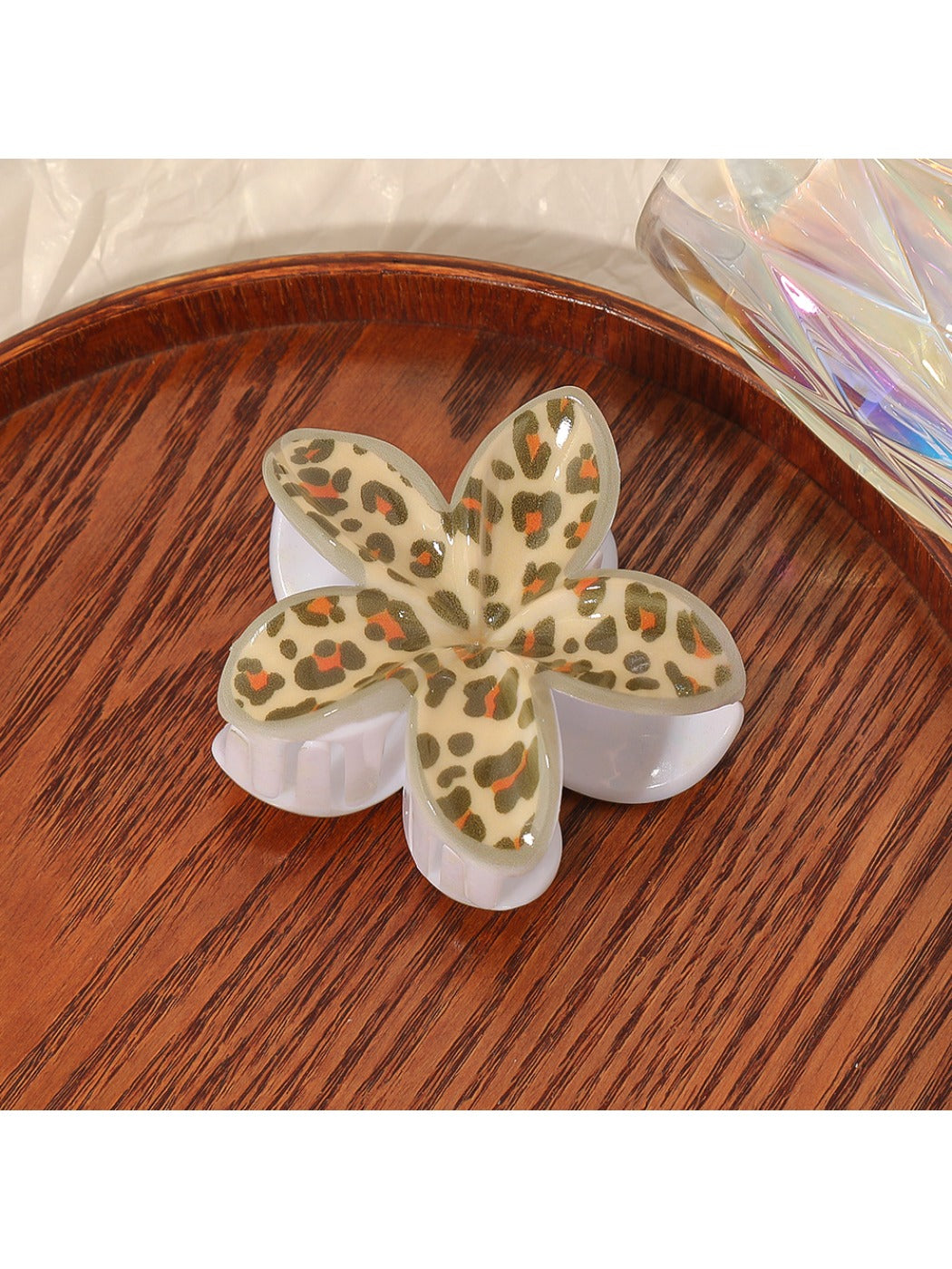Beau - Adorable Leopard Print Flower Shaped Claw Clip