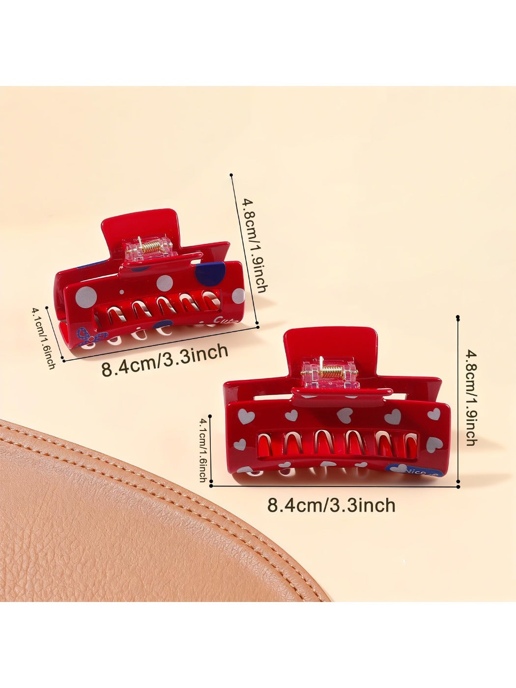 Beau - Red Tone Claw Clip
