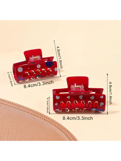 Beau - Red Tone Claw Clip