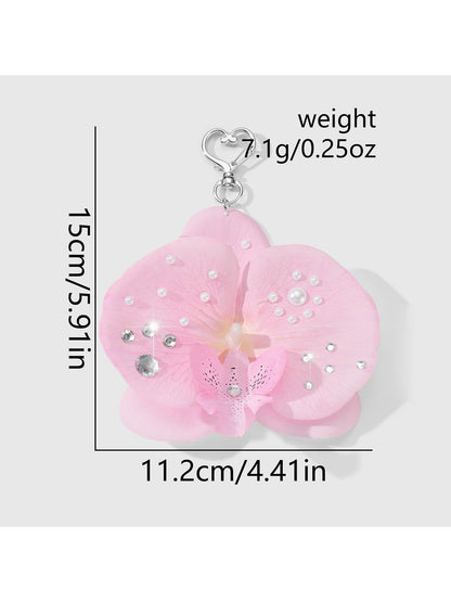 Keypus - Y2K Style Orchid Decorative Bag Charm Keychain