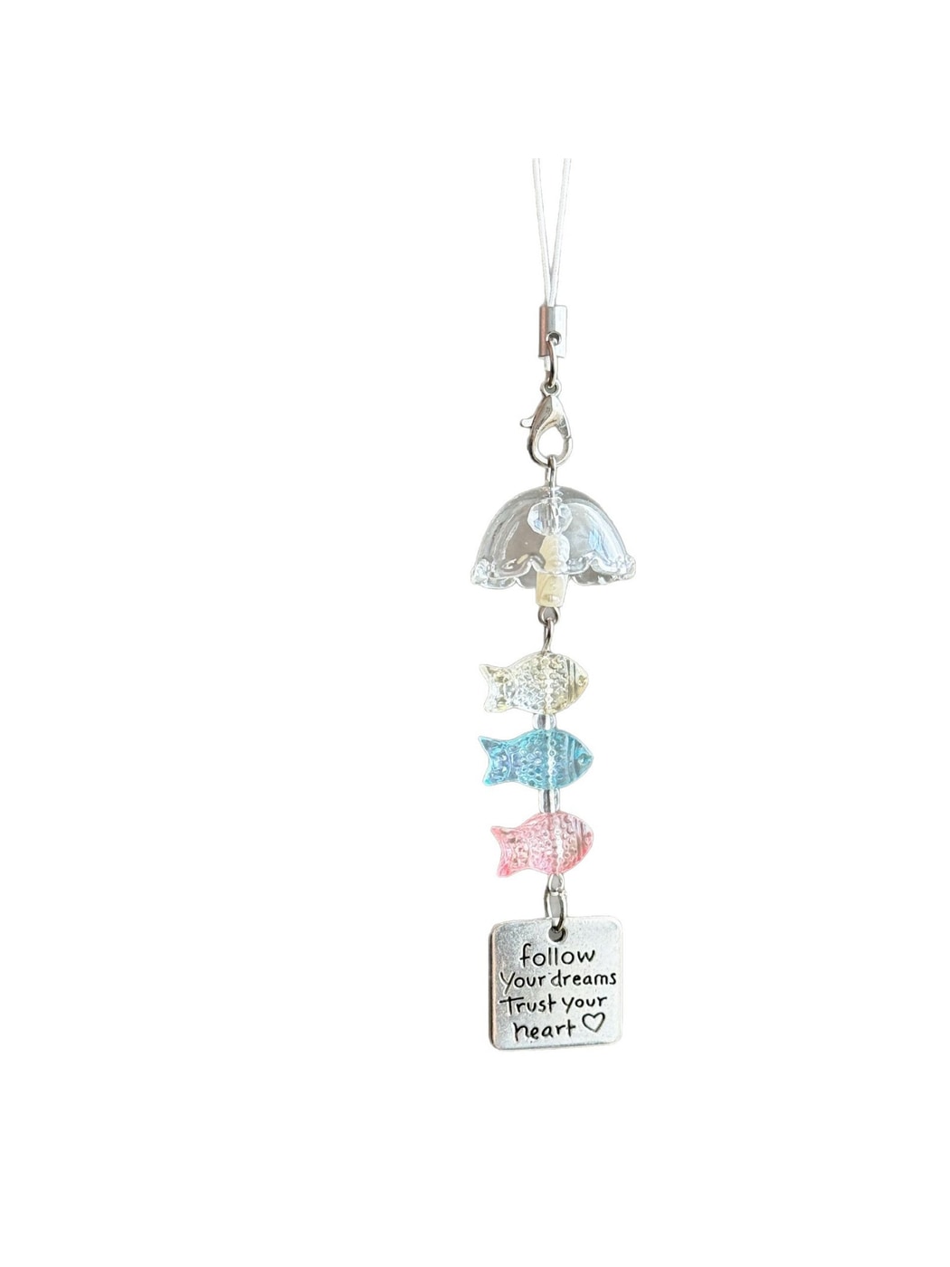 Keypus - Beaded Fish Pendant Phone Charm Keychain