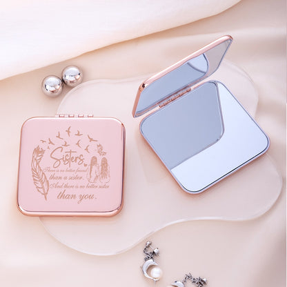 Mirroray - Square Flip Cover Alloy Folding Makeup Mirror