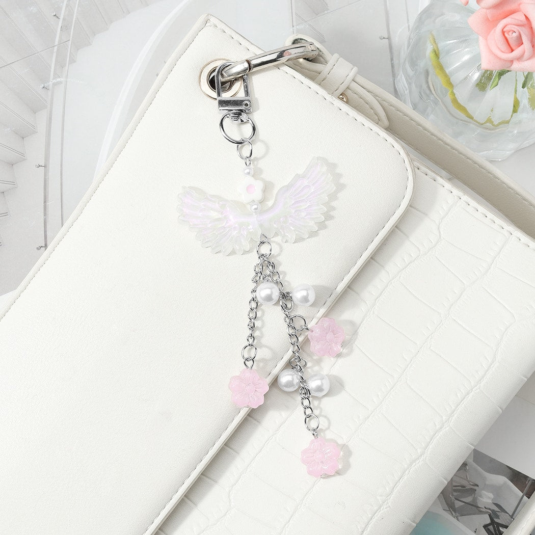 Keypus - Sweet Wing and Beaded Charm Keychain
