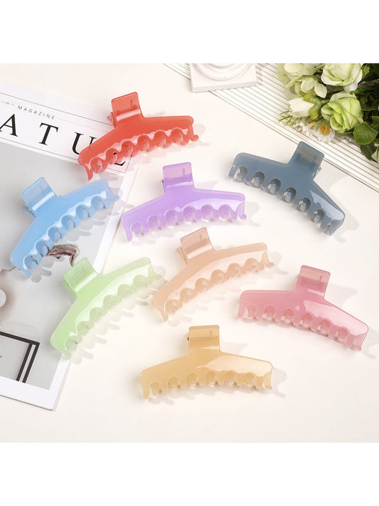 Beau - Jelly Finish Wide Shape Women's Claw Hair Clip