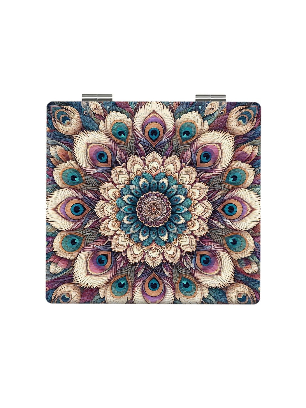 Mirroray - Floral Print Foldable PU Glass Mirror
