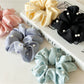 Gifty - Solid Color Satin Fabric Hair Ties