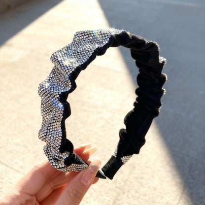 Gifty - Vintage Wavy Ruched Sparkly Headband