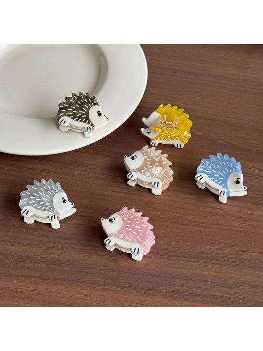 Beau - Cartoon Hedgehog Acetate Side Claw Clip