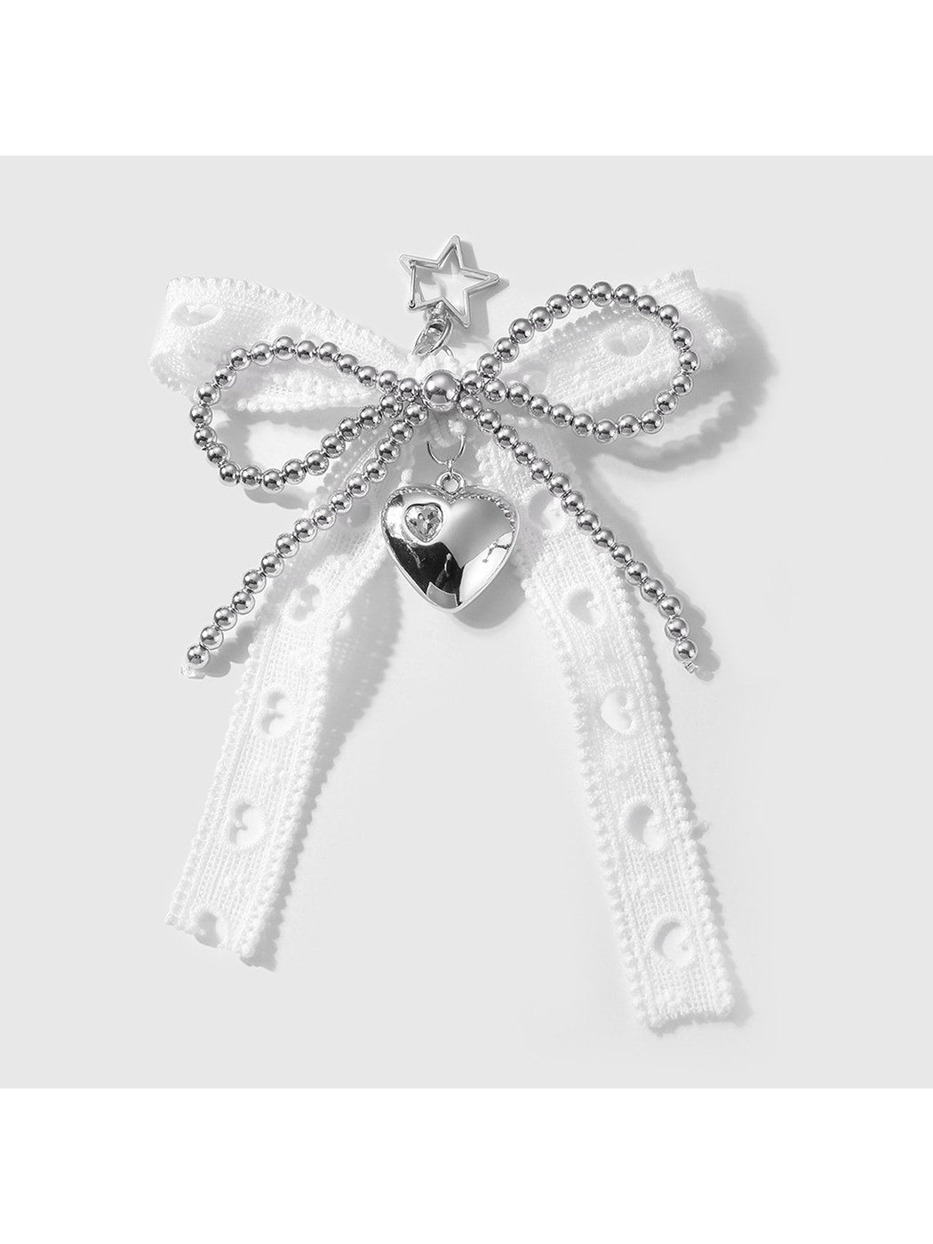 Keypus - Y2K Heart Bow Beaded Bag Charm Keychain