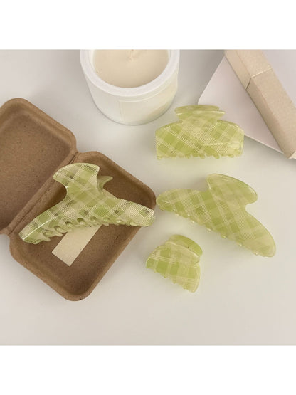 Beau - Green Plaid Claw Clip