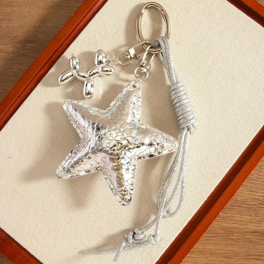 Keypus - Star Shape Alloy Accent Bag Charm Keychain