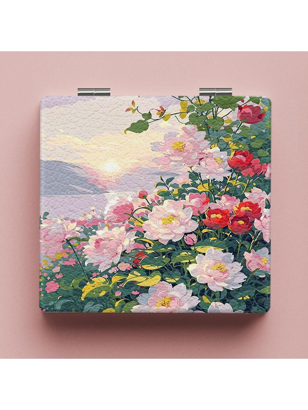 Mirroray - Scenic Floral Compact PU Glass Mirror