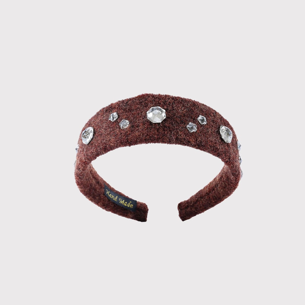 Gifty - Sparkly Rhinestone Plush Texture Headband
