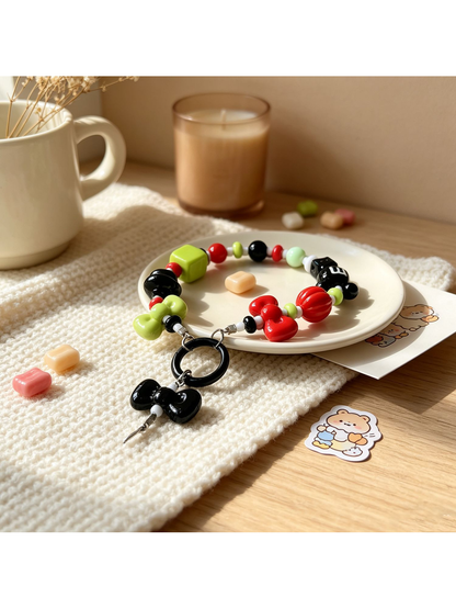 Keypus - Colorful Acrylic Beaded Bag Charm Keychain