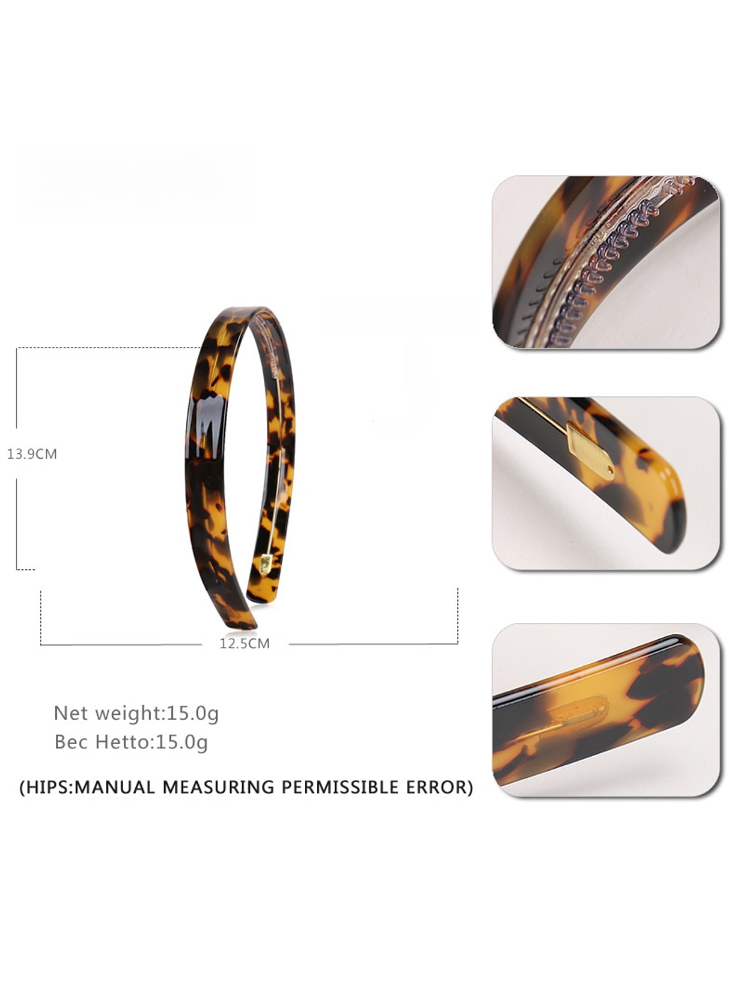 Gifty - Retro Acetate Fiber Marble Finish Headband