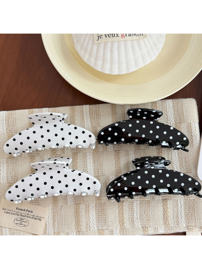 Beau - Sweet Polka Dot Curved Hair Claw Clip