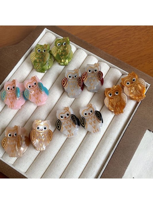 Beau - Cute Owl Shaped Acetate Hair Clip