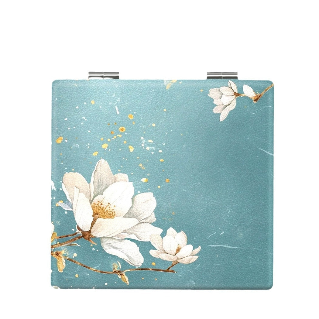 Mirroray - Rectangle Blossom Pattern Travel Makeup Mirror