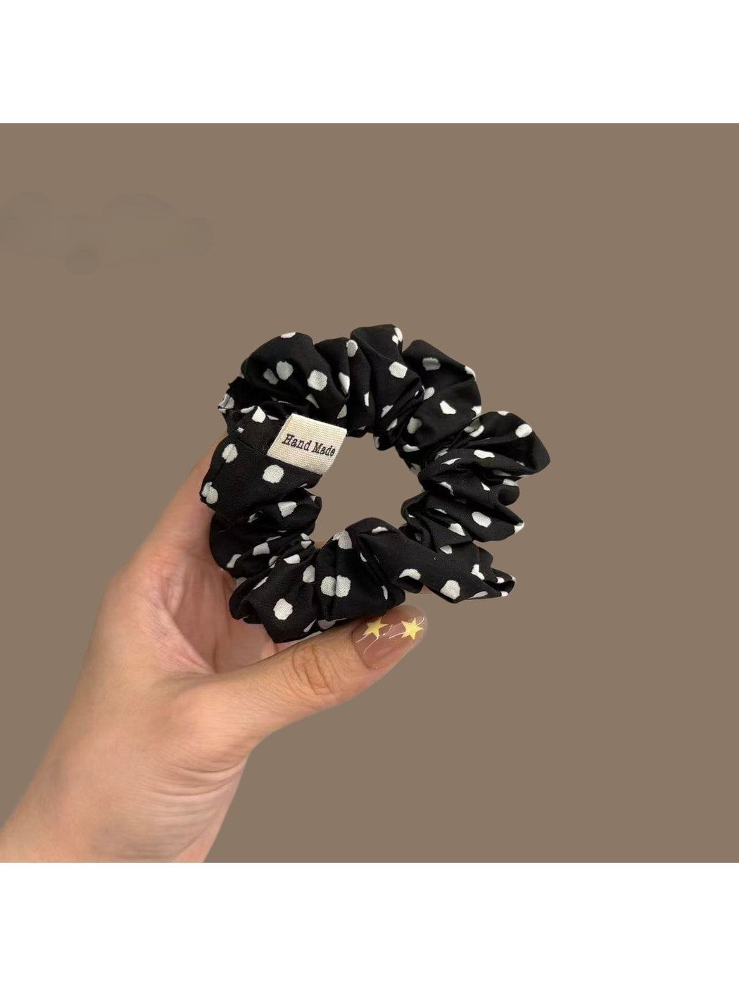 Gifty - Polka Dot Ruffled Polyester Scrunchie