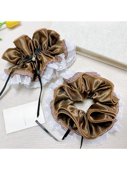 Gifty - Retro Pretty Brown Scrunchie