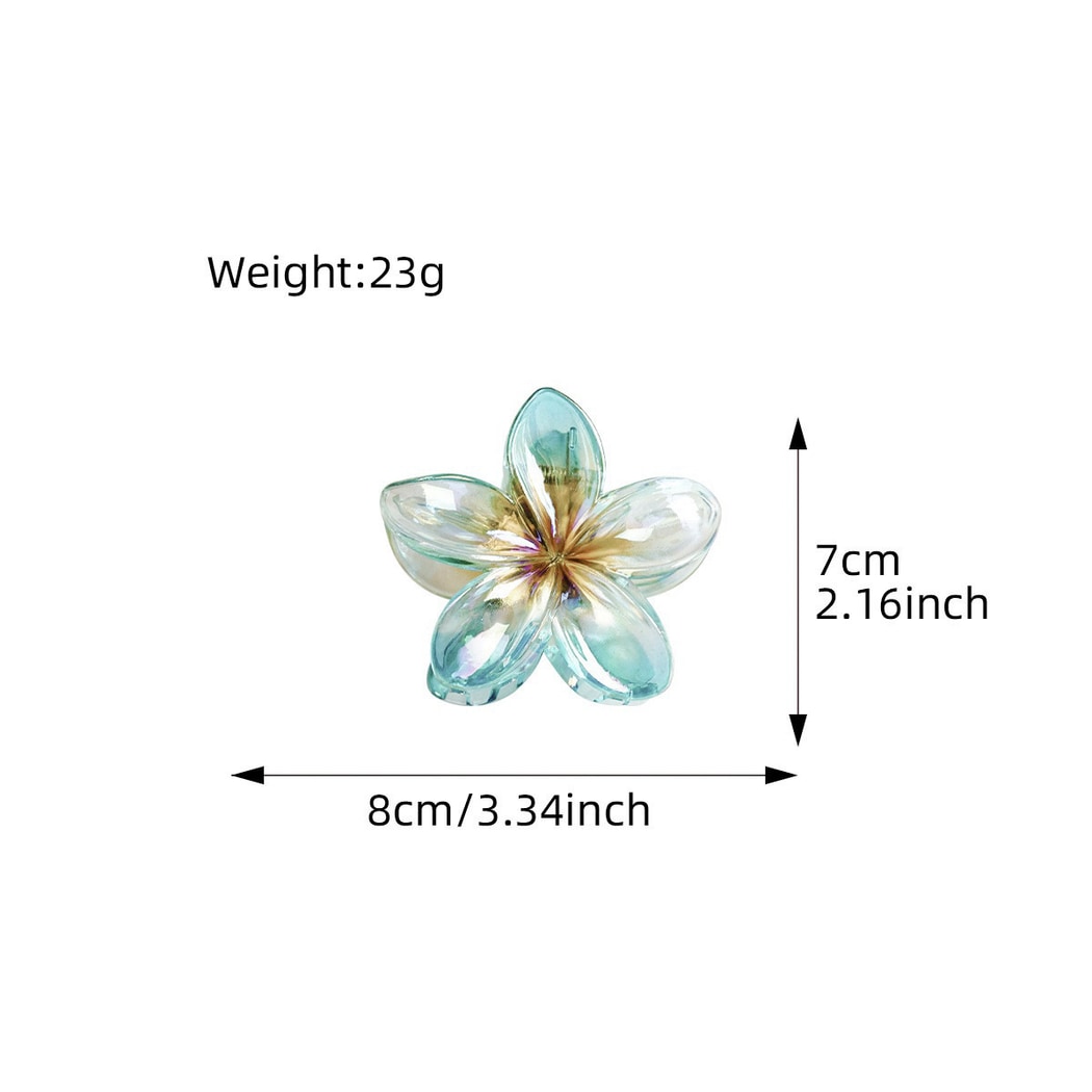 Beau - Iridescent Flower Design Claw Clip