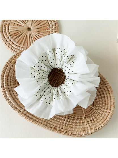 Gifty - Black White Polka Dot Scrunchie