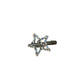 Beau hair clip shaped as a five point star adorned with rhinestones on a white background