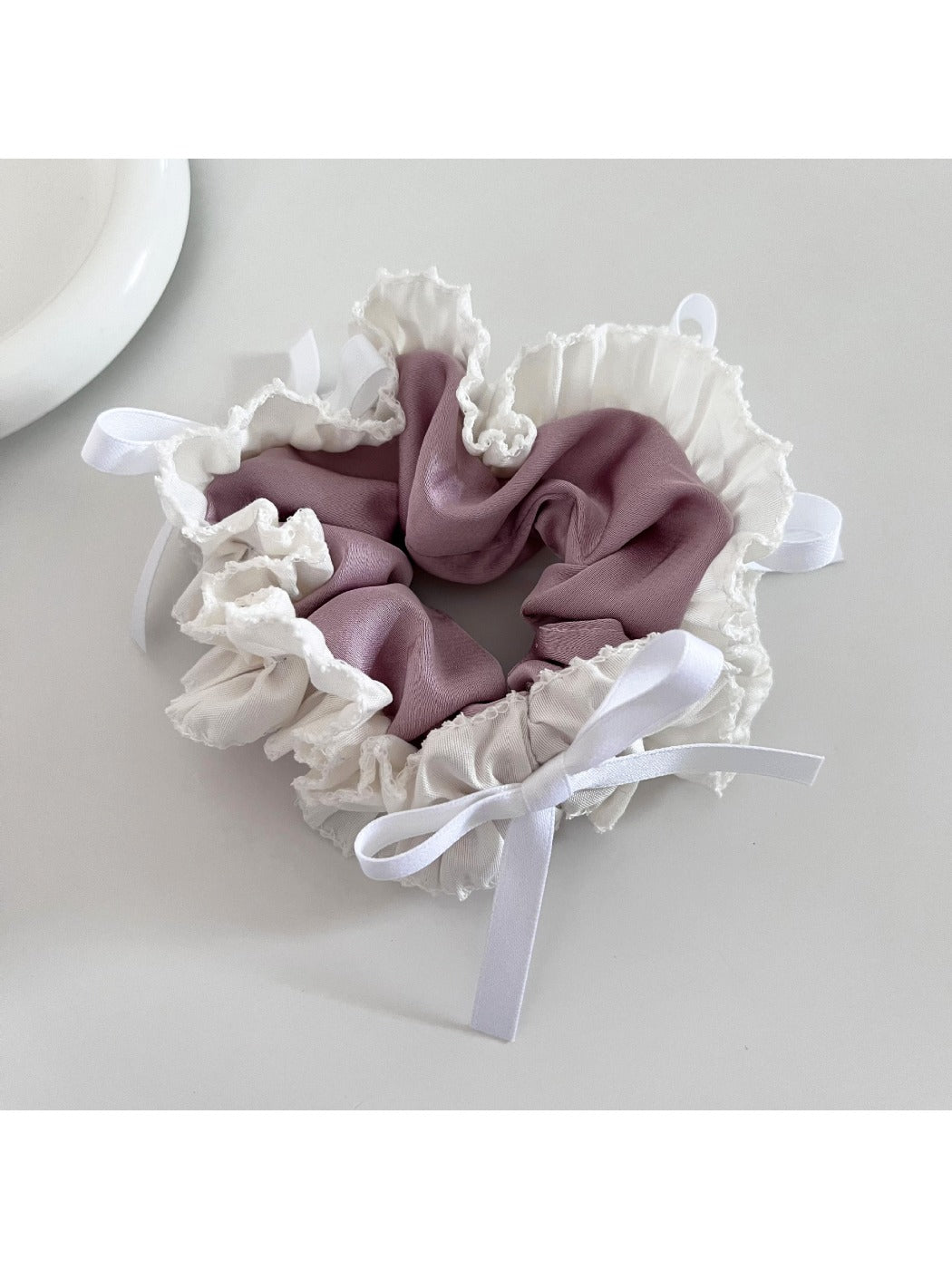 Gifty - Ballet Lace Bow Satin Hair Tie