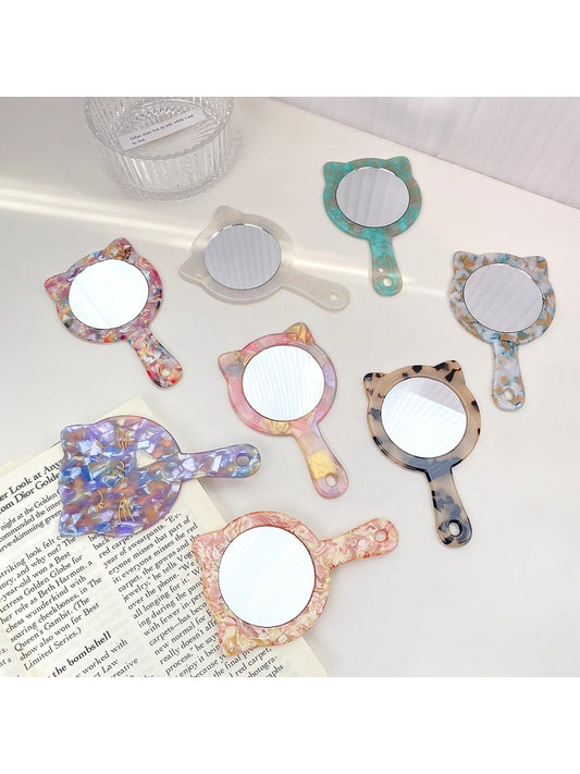 Mirroray - Acetate Cat Handheld Mirror Portable Vanity