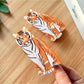 Side view of Beau tiger shape hair clip highlighting clip mechanism