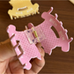 Beau - Rocking Horse Pattern Acetate Claw Clip