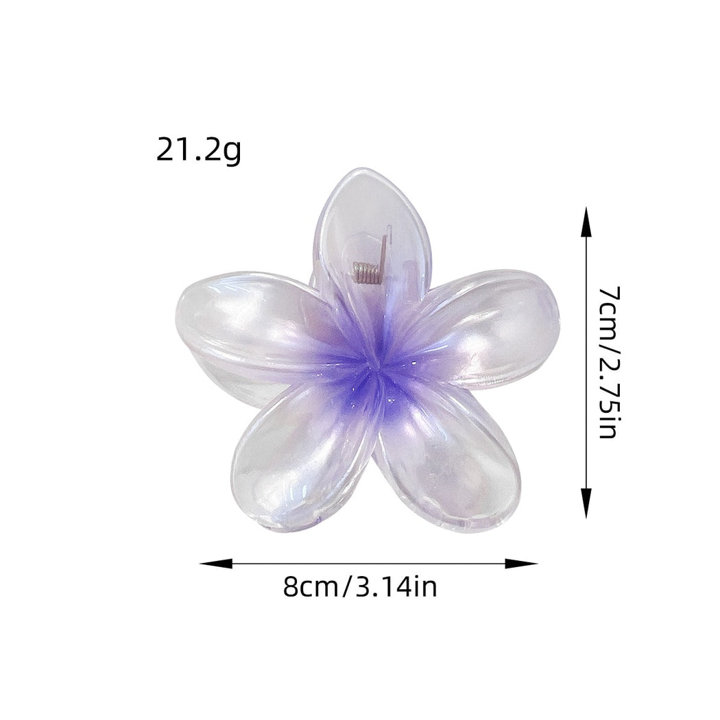 Beau - Translucent Flower Design Claw Clip